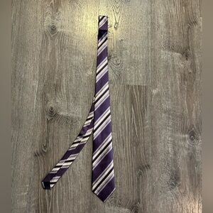 Versace purple and gold stripe tie